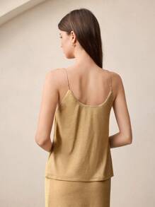 BizChic 2025夏季新款独立日音乐节派对上衣，适合婚礼宾客，早午餐吊带上衣，都市通勤，浪漫休闲，百搭夏季优雅女士吊带上衣 - 杏色 - 查看 4