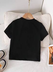 SHEIN Young Boy Shark Print Casual Crew Neck Short Sleeve T-Shirt, Summers Young Boys T Shirts Summer Holiday