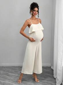 SHEIN Mono tejido para mujeres embarazadas, unicolor y de moda, adecuado para el verano