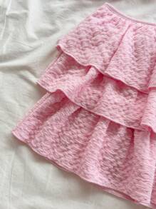 Soleia 女士粉色纹理针织系带露背短款上衣和迷你裙套装，适合度假、派对、约会、下午茶、婚礼季、海滩、春夏邮轮度假、波西米亚风格