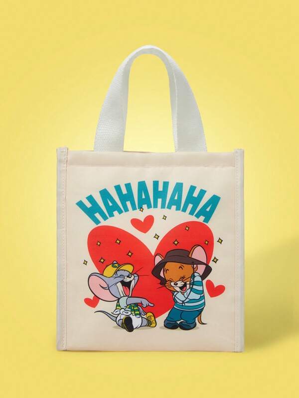 TOM & JERRY X SHEIN Fashionable Insulated Lunch Bag, Functional Bags, Cooler Bag