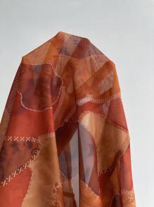 Sweetra Unique Design Asymmetrical Hem Print Tank Top For Women, Dystopian Style Summer Top - Multicolor - View 5