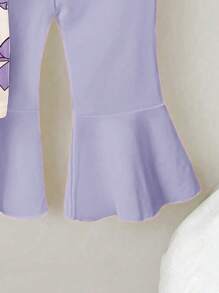 GraphicGems Baby Girls Bow Print Round Neck Short Sleeve T-Shirt & Pants Infant Girl Clothes Butterfly Butterfly Baby Outfit Toddler Girl Cotton Clothes Spring Toddler Girl Clothes Young Girls Clothing Sets