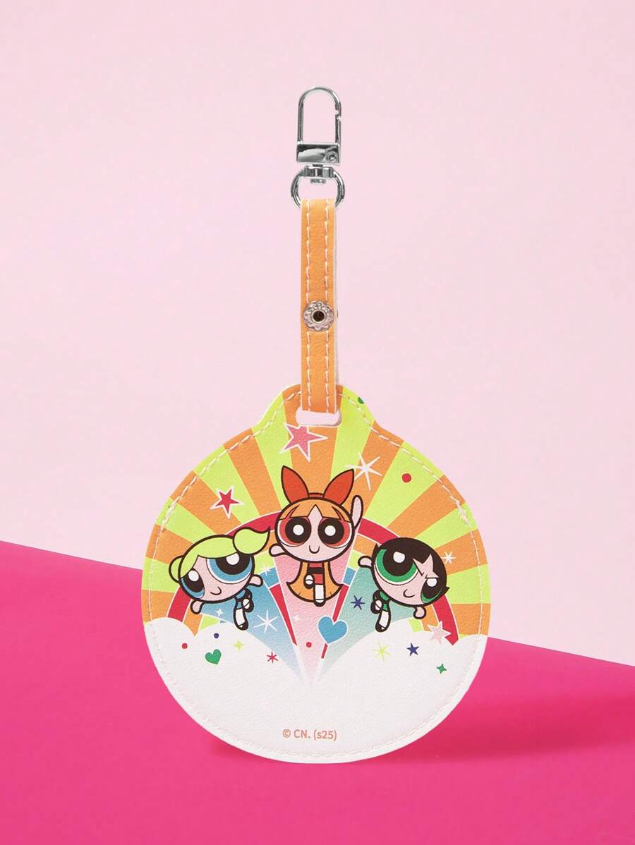 THE POWERPUFF GIRLS X SHEIN Insignia con botón circular con diseño lindo de flores, burbujas y Buttercup - Amarillo - Ver 1