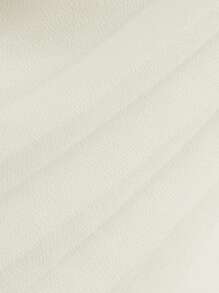 L'Amorae Neck Tie Pleated Dress - White - View 8