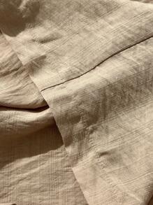 SHEIN Unity Women's Fall Spring/Summer Drawstring Pleated Wide Leg Loose Relaxed Casual Pants - Khaki - View 8