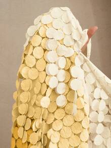 Anewsta Circular Tassel Hollow Out Embroidery High Waist Slip Dress, Flowy & Breathable, Summer Outfit For Women, Festival