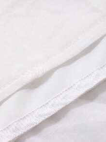 DAZY Women's Spaghetti Strap Waist Wrap Textural Fishtail Hem Dress,Beach Outfits - White - View 3