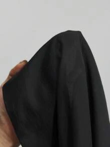 Ontre 2025夏季女士褶裥插肩袖单排扣口袋休闲黑色连衣裙，优雅女士度假长裙，女士休闲长裙，度假海滩毕业教师装，圣诞节服装，秋冬新年服装 - 黑色 - 查看 10