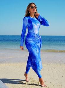 Swim Shayni Maillot de bain une pièce avec imprimé, style vacances pour femmes
