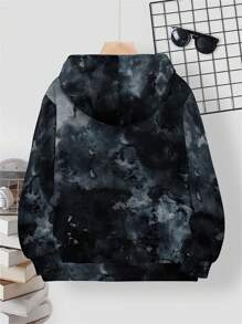SHEIN 休闲简约卡通游戏机图案宽松套头卫衣，适合青少年男孩，秋冬季穿着 - 彩色 - 查看 2