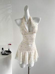 Sweetra 女士日常两件套服装 - 黃色 - 查看 3