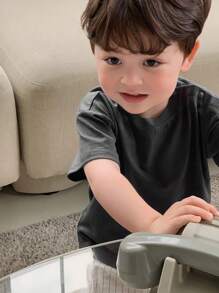 Hapijoa 幼儿/婴儿男童纯色圆领休闲T恤和条纹休闲裤家居服