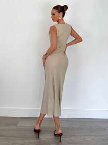 Siren Gaze Plus-Size Women's Casual Holiday Women's Dress, Elegant Asymmetric Design Metal Buckle Long Dress Women, Cocktail Party Dress Fall Dresses Dresses For Women Party Off The Shoulder Dress Summer Evening Dress