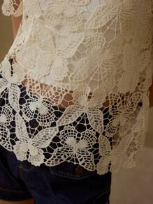 MOTF PREMIUM ÁO THUN TAY NGẮN TRONG SUỐT Ở TRÊN - Màu be - Xem 3