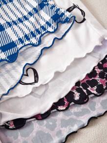 SHEIN 3pcs/Set Cartoon Print Camisole & Shorts Pajama Set - Multicolor - View 3