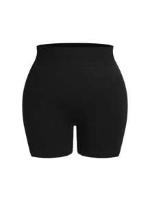 Easithlete Pantaloni scurți sport de fitness pentru femei, mărime plus, cu talie înaltă, de zi cu zi, pentru antrenament