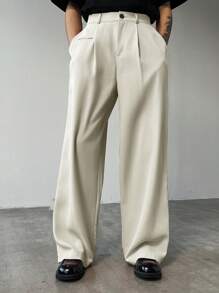 Claim Dot Men's Solid Color Fashionable Dress Pants For Summer