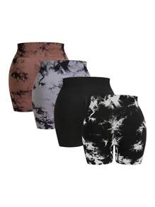 Easithlete Pantaloni scurți sport de fitness pentru femei, mărime plus, cu talie înaltă, de zi cu zi, pentru antrenament