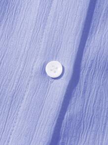 少女两件套：长袖衬衫和吊带长裤，夏季时尚 - 淡紫色 - 查看 8