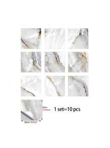 10pcs Retro Marble Pattern Self-Adhesive PVC Tile Stickers, Suitable For Kitchen, Living Room, Bathroom Walls, Floors, Tables, Cabinets, Home Decor DIY Gifts Birthday Graduation Floor Tiles Flooring Floor Tiles Self Adhesive Floor Tiles Peel Stick Living Room Decor Room Decor