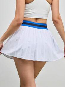 Cheerettes Women's Cheerleader Contrast Color Drawstring Athletic Sports Skirt