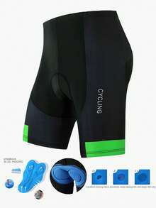 Manfinity Sport Corelite Men's Contrast Color High Waist Slim Fit Casual Cycling Shorts, Summer