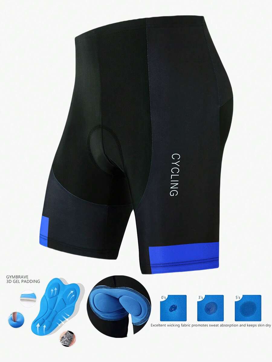 Manfinity Sport Corelite Men's Performance Cycling Shorts In Blue With Sweat-Wicking Elastane Material Padded Cycling Shorts Men Cycling Shorts Gel Padded Cycling Shorts Biking Shorts