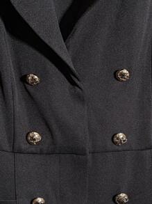 Franclia 女士时尚优雅无袖高端修身连体裤 - 黑色 - 查看 6