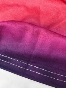 INAWLY 常规女士印花上衣和迷你裙红色两件套 - 彩色 - 查看 4