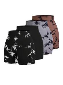 Easithlete Pantaloni scurți sport de fitness pentru femei, mărime plus, cu talie înaltă, de zi cu zi, pentru antrenament