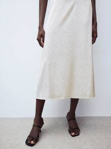 Maija Vestido sin mangas con estampado de lunares para mujer - Blanco - Ver 8