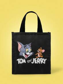 TOM & JERRY X SHEIN Tas Bekal Makan Siang Berinsulasi Modis, Tas Fungsional, Tas Pendingin - MultiWarna - View 2