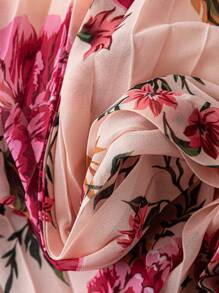 Trelyra 女式露肩百褶碎花连衣裙，春夏