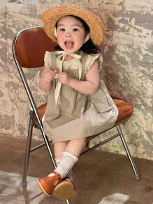 Dazy Kids Baby Girls Round Neck Tank Top And Suspender Skirt Set