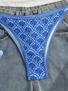 Swim Mod Women's Summer Spaghetti Strap Sexy Bikini Vacation Tight Casual Printed Random 2 Pieces Bikini Beach Outfit Set