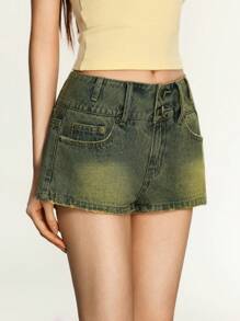 Rina Fox Women Contrast Edge Camisole Top, Fashionable For Wearing With Denim Shorts In Summer - Mustard Yellow - View 5