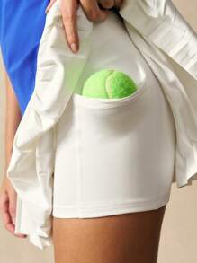 VARSIVA Váy thể thao không tay xếp ly Colorblock dành cho nữ mùa hè - Màu xanh hải quân - Xem 8