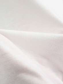 LanaWest 女式乡村风格刺绣盖袖休闲家居/户外T恤 - 白色 - 查看 5