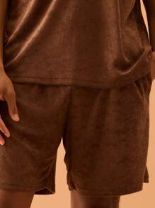 Musero Men Elasticated Towelling Shorts Co Ord Bottom Only Summer Streetstyle Vacation Smart Casual