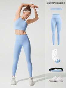 GLOWMODE FeatherFit™-Sculpt Glow Hard Compressive Reflective Back Removable Cups Racerback Active Crop Top Sports Bra Medium Impact Running Jogging Workout Gym Training Active