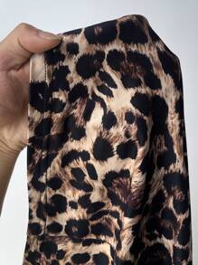 Maweii Plus Size Women Leopard Print Tank Dress - Multicolor - View 8