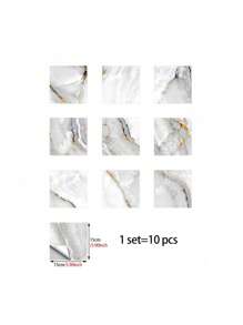 10pcs Retro Marble Pattern Self-Adhesive PVC Tile Stickers, Suitable For Kitchen, Living Room, Bathroom Walls, Floors, Tables, Cabinets, Home Decor DIY Gifts Birthday Graduation Floor Tiles Flooring Floor Tiles Self Adhesive Floor Tiles Peel Stick Living Room Decor Room Decor