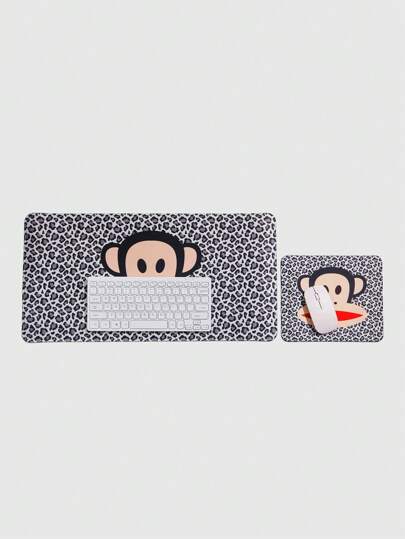 Paul Frank X ROMWE Alfombrilla de ratón gruesa, resistente al agua y antideslizante con estampado de mono de dibujos animados