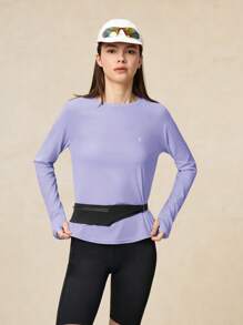 OutZeal Women Outdoor Pink Tee Gym Top Long Sleeve UV Protection Cool Touch Cross-Over Pleat With Thumbhole