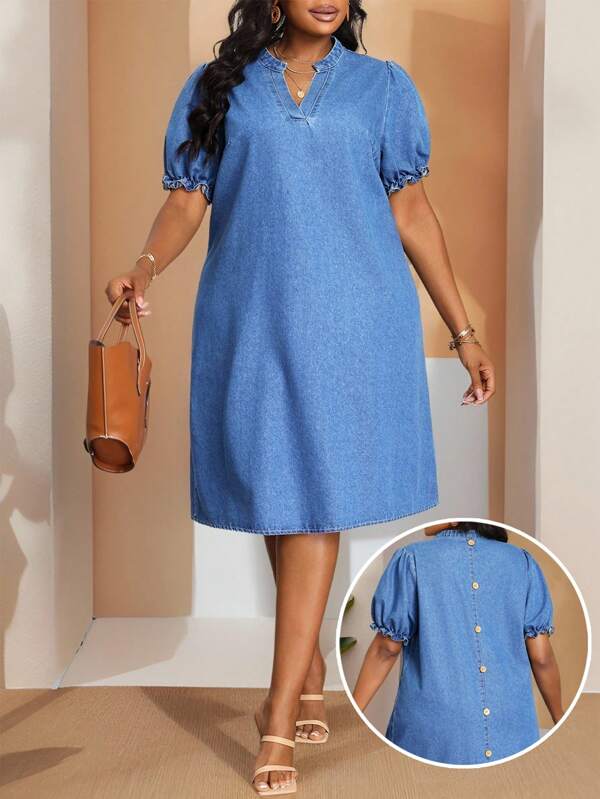 EMERY ROSE Plus Size Casual Loose Denim Short Sleeve Dress, Blue 4th Of July Clothes Summer Summer Outfits For Women Vacation Outfits Women Cowgirl Outfits For Women Western Wear Women Business Casual Woman Festival Airport Outfit For Women Graduation Outfit Ibiza Outfit Beach Outfits Hawaii Outfits Women Concert Outfits For Women Cruise Outfits Women Boho Graduation Outfit Summer Dress Graduation Dresses For Women Vacation Dress Casual Dresses For Woman Western Dresses For Women Graduation Dress Plus Size 2000s