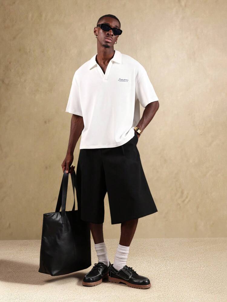 Classic Waffle Texture Breathable Polo Shirts Essential