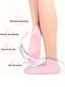 2 Pairs Silicone Skin Care Footmuffs Moisturizing Foot Socks Anti-Cracking Softening Callus Cuticle Foot Cover Foot Mask Massage Moisturizing Foot Care Socks - Multicolor - View 11