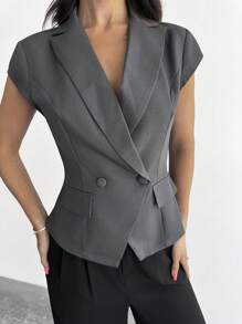 Firerie Women Blazers, Modest,Graduation,Teacher Outfits For Women,Back To School In Fall/Winter - Grey - View 5