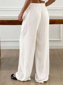 Livesso Women's Casual/Business Casual Trousers, Summer New Arrival,Back To School Clothes - White - View 6